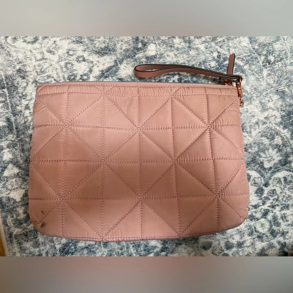Twelvelittle Companion Diaper Quilted Pouch in Blush Pink